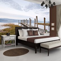 Флизелиновые фотообои природа 416x290 см 3D Ландшафт Озеро Пирс (12013VEXXXXL) +клей