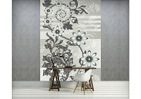 Флизелиновые фотообои 206x275 см Цветы на вензелях (1201VEA)+клей