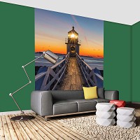 Флізелінові 3D фото шпалери захід сонця 206x275 см Вечірній маяк (12023VEA)+клей - вид 5 мініатюра