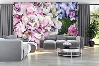 Флизелиновые фотообои 3д 416x254 см Пастельные цветы (12045VEXXXL) +клей