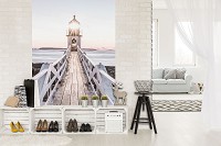Флизелиновые 3д фото обои море 206x275 см Мостик и маяк (12046VEA)+клей - вид 1 миниатюра