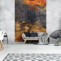 Флизелиновые фотообои искусство 206x275 см Структура металлическая ржавчина (12049VEA)+клей