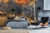 Флизелиновые фотообои искусство 368x280 см Структура металлическая ржавчина (12049V10) +клей