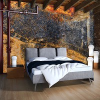 Искусство флизелиновые фотообои 312x219 см Структура металлическая ржавчина (12049VEXXL) +клей