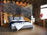 Флизелиновые фотообои искусство 416x290 см Структура металлическая ржавчина (12049VEXXXXL) +клей