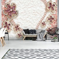 Флізелінові фотошпалери Ексклюзивні дизайнерські квіти з каменів (12055V)+клей - вид 6 мініатюра