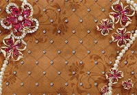 Флизелиновые 3д фотообои 368x254 см Эксклюзивный дизайн цветы на коричневом фоне (12061V8) +клей - вид 1 миниатюра