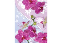 Флізелінові фотошпалери до спальні над ліжком 184x254 см Рожеві пелюстки орхідей (1207V4A)+клей - вид 1 мініатюра