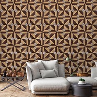 Флізелінові фотошпалери геометрія 416x290 см Дерев'яні доски (12093VEXXXXL) +клей