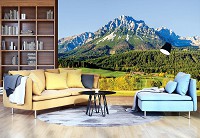 Фотошпалери 3д флізелінові 254x184 см Висока гора за лісом (12109V4)+клей - вид 8 мініатюра