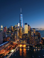 Фотообои 3D флизелиновые 206x275 см Огни большого города (12111VEA)+клей - вид 1 миниатюра