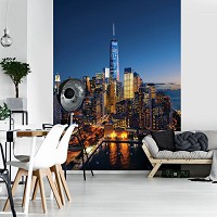 Фотообои 3D флизелиновые 184x254 см Огни большого города (12111V4A)+клей