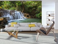 Флизелиновые 3D фотообои с водопадом 254x184 см (12114V4)+клей