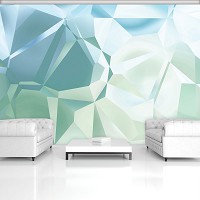 Флизелиновые фотообои 3д 416x290 см Абстрактные стеклянные геометрические пастели (12115VEXXXXL) +клей