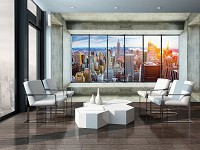 Флізелінові фотошпалери 3D вид з вікна на Нью-Йорк (12118V)+клей - вид 7 мініатюра