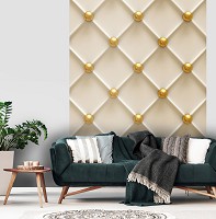 Флизелиновые фото обои 206x275 см Золотые маленькие шарики (12124VEA)+клей