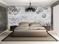 Ретро флизелиновые фотообои на стену 460x300 см Винтажная структура в стиле Прованс Париж (12129V12) +клей