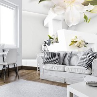 Абстрактные флизелиновые фотообои 416x290 см 3D современные фигуры и цветы (12131VEXXXXL) +клей