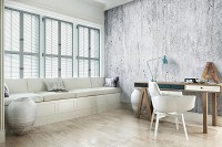 Флизелиновые фотообои ретро стиль 368x254 см Лофт Структура Имитация Серая бетонная стена (12136V8) +клей