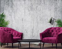 Флизелиновые фотообои ретро 312x219 см Лофт Структура Имитация Серая бетонная стена (12136VEXXL) +клей