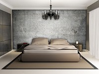 Флизелиновые фотообои ретро 368x254 см Лофт Структура Имитация Темная бетонная стена (12137V8) +клей