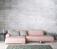 Винтажные флизелиновые фотообои 416x254 см Имитация Структура Светло-серый Бетон (12138VEXXXL) +клей