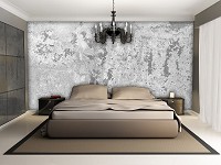 Флизелиновые фотообои для спальни 312x219 см Структура Бетон Серый Индустриальный Лофт (12139VEXXL) +клей