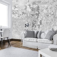 Флизелиновые фотообои 368x280 см Структура Бетон Серый Индустриальный Лофт (12139V10) +клей