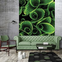 Фотошпалери флізелінові 184x254 см Зелене листя (12160V4A)+клей - вид 6 мініатюра