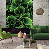 Фотошпалери флізелінові 184x254 см Зелене листя (12160V4A)+клей - вид 7 мініатюра