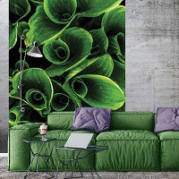 Фотообои флизелиновые 184x254 см Зеленые листья (12160V4A)+клей