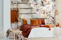 Морской пейзаж флизелиновые фотообои 416x290 см Ракушки на пляжной дорожке (12166VEXXXXL) +клей