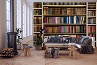 Флизелиновые фото обои 368x254 см Книги (12206V8)+клей