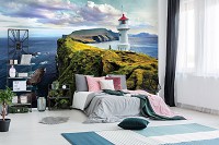 Флізелінові 3Д фото шпалери гори 254x184 см Вид на старий маяк краєвид природи море (12282V4)+клей - вид 7 мініатюра