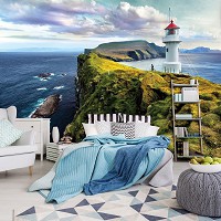 Горы флизелиновые 3д фотообои 312x219 см Пейзаж Природа Вид на старый маяк (12282VEXXL) +клей