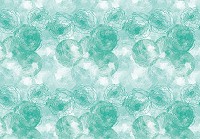 Флизелиновые фото обои 254x184 см бирюзовые цветы нарисованные акварелью (12285V4)+клей - вид 1 миниатюра