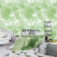 Красивые флизелиновые фотообои на кухню 368x254 см оливковые цветы нарисованные акварелью (12286V8) +клей