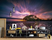Флізелінові 3д фотошпалери берег 460x300 см Захід сонця Ландшафт Пляж (12372V12) +клей