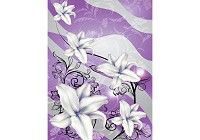 Флизелиновые фотообои узоры 184x254 см Красивые белые цветы на черных стеблях (1237V4A)+клей - вид 1 миниатюра