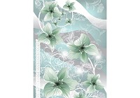 Флізелінові фотошпалери у вітальню 184x254 см Зелені квіти на білих стеблах (1239V4A)+клей - вид 1 мініатюра