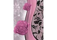 Флизелиновые фотообои в спальню 206x275 см Розовые розы на светлом фоне (1241VEA)+клей - вид 1 миниатюра