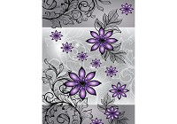 Флізелінові фотошпалери в спальню 206x275 см Фіолетові квіти на сірий фон (1244VEA)+клей - вид 1 мініатюра