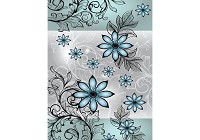 Флізелінові фотошпалери до зали 206x275 см Сині квіти на сірий фон (1246VEA)+клей - вид 1 мініатюра