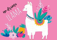 Флизелиновые фото обои природа 254x184 см Розовые ламы для девочки (12514V4)+клей - вид 1 миниатюра