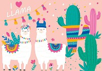 Красиві флізелінові фотошпалери тварини 368x280 см Я люблю ламу (12516V10) +клей - вид 1 мініатюра