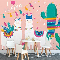 Флізелінові фото шпалери природа 254x184 см Я люблю ламу (12516V4)+клей