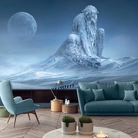 Флизелиновые детские фотообои 416x254 см Битва титана с драконом при лунном свете (12519VEXXXL) +клей - вид 5 миниатюра