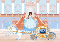 Флізелінові фотошпалери для спальні дівчаток 416x254 см Дитячий палац карета та принцеса (12532VEXXXL) +клей - вид 1 мініатюра