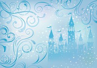 Флізелінові дитячі фотошпалери замок 368x254 см Казковий палац принцеси (12544V8) +клей - вид 1 мініатюра