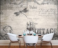 Флизелиновые фото обои ретро стиль 254x184 см Винтажная старая бумага (12565V4)+клей